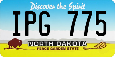 ND license plate IPG775