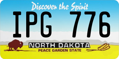 ND license plate IPG776