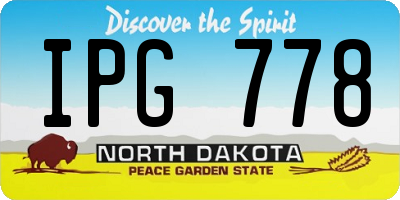 ND license plate IPG778