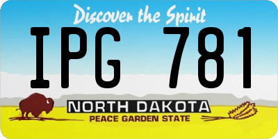 ND license plate IPG781