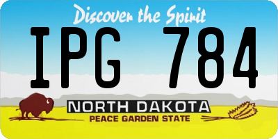 ND license plate IPG784