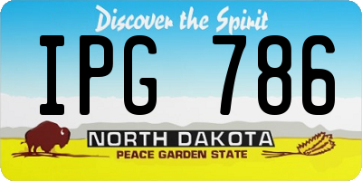 ND license plate IPG786