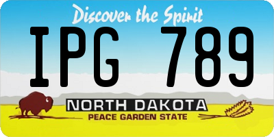 ND license plate IPG789