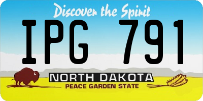 ND license plate IPG791