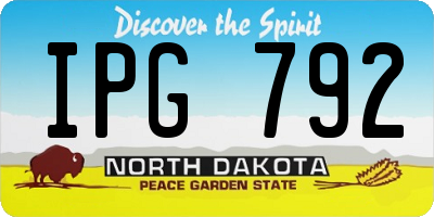 ND license plate IPG792