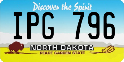 ND license plate IPG796