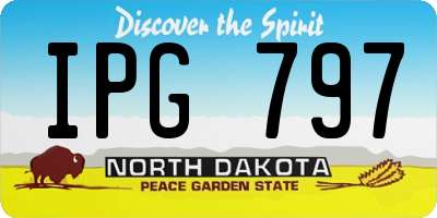 ND license plate IPG797