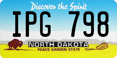 ND license plate IPG798