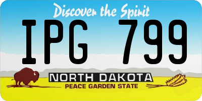 ND license plate IPG799