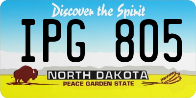ND license plate IPG805