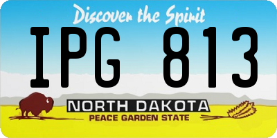 ND license plate IPG813