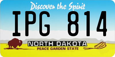 ND license plate IPG814