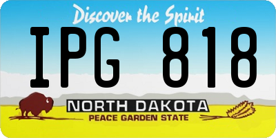 ND license plate IPG818