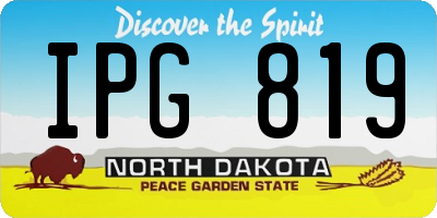 ND license plate IPG819