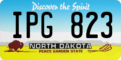 ND license plate IPG823