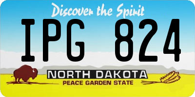 ND license plate IPG824