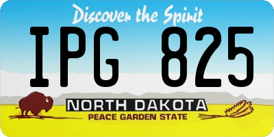 ND license plate IPG825
