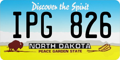 ND license plate IPG826