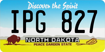 ND license plate IPG827