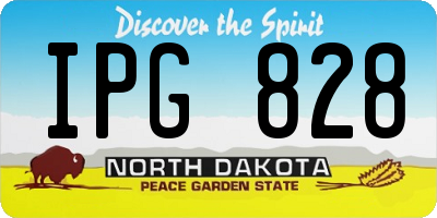ND license plate IPG828