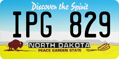 ND license plate IPG829