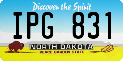 ND license plate IPG831