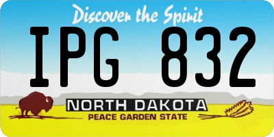 ND license plate IPG832