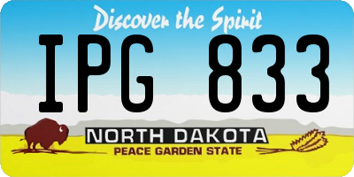 ND license plate IPG833