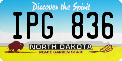 ND license plate IPG836