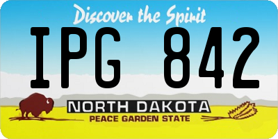 ND license plate IPG842