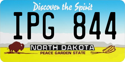 ND license plate IPG844