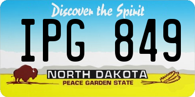 ND license plate IPG849