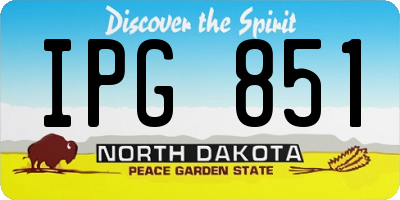 ND license plate IPG851