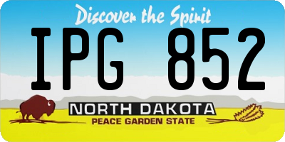 ND license plate IPG852