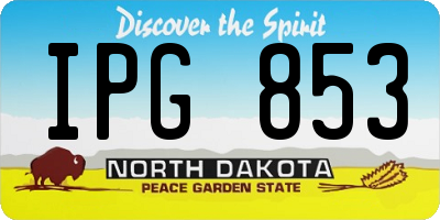 ND license plate IPG853