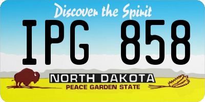 ND license plate IPG858