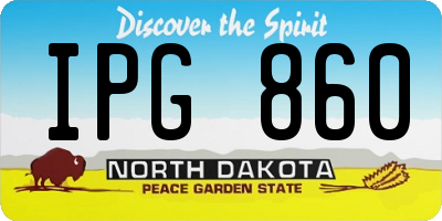 ND license plate IPG860
