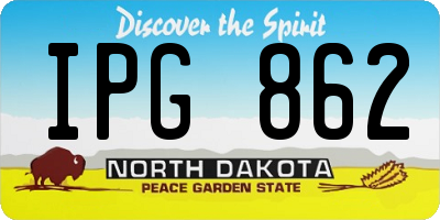 ND license plate IPG862
