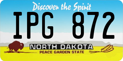 ND license plate IPG872