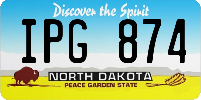 ND license plate IPG874