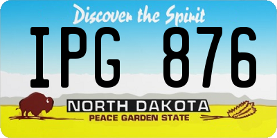 ND license plate IPG876