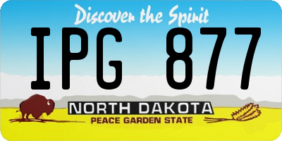 ND license plate IPG877