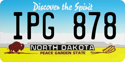 ND license plate IPG878