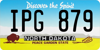 ND license plate IPG879