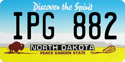 ND license plate IPG882
