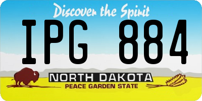 ND license plate IPG884