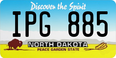 ND license plate IPG885