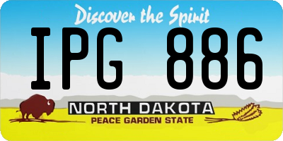 ND license plate IPG886