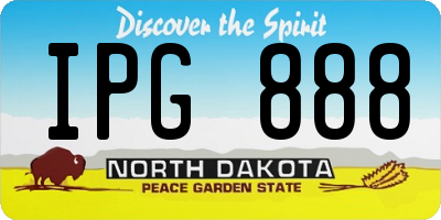 ND license plate IPG888