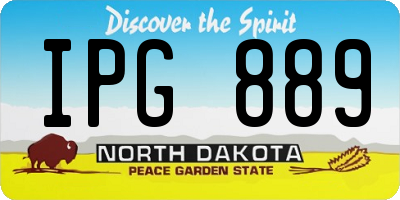 ND license plate IPG889